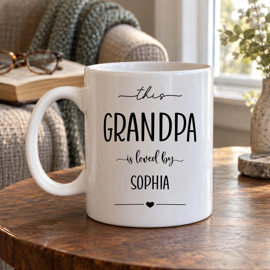 Personalised Grandpa Ceramic Mug - photo of the finished product