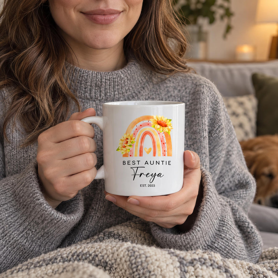 Personalised Aunt Ceramic Mug - photo of the finished product