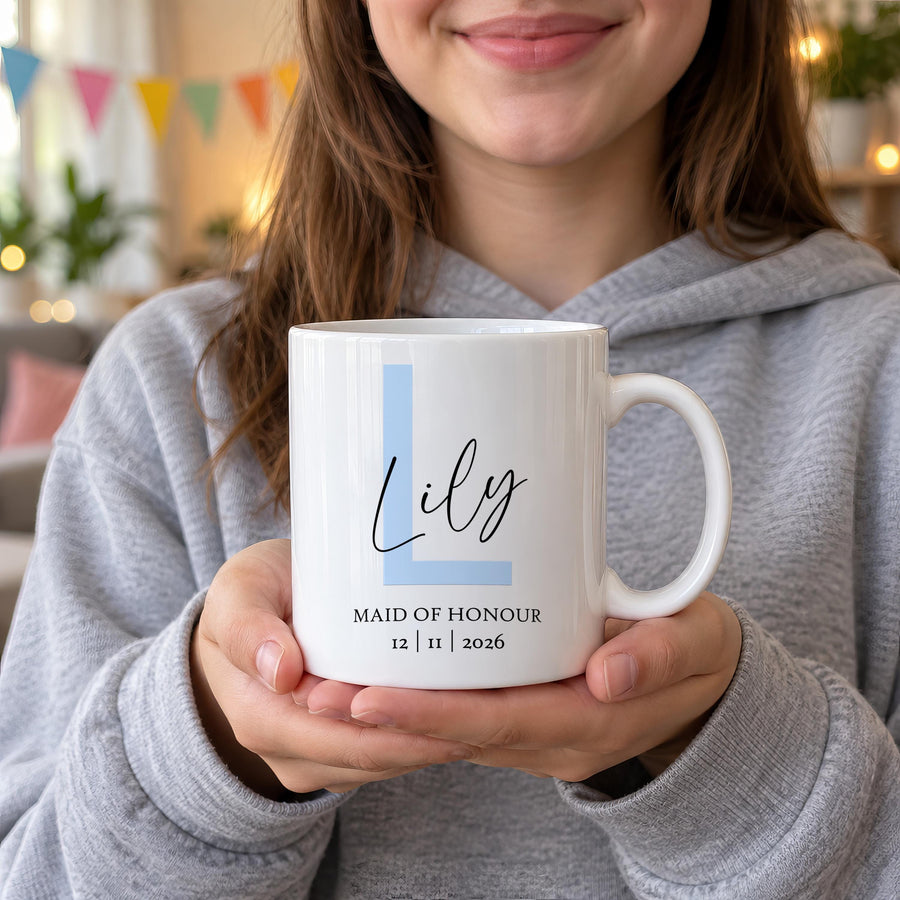 Personalised Initial Hen Party Ceramic Mug - photo of the finished product