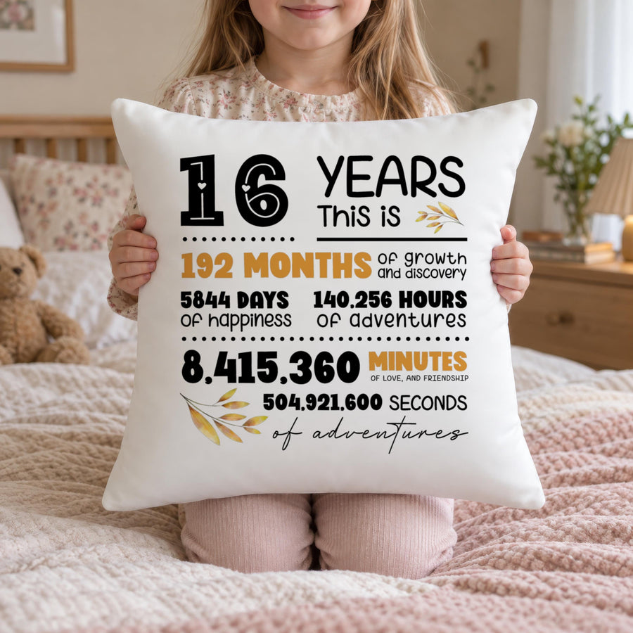 Personalised Years Together Cushion, Name Added - photo of the finished product
