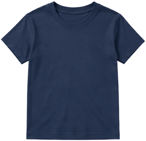 Adult size, front of a navy tee: dashed box shows a design 29 cm wide
