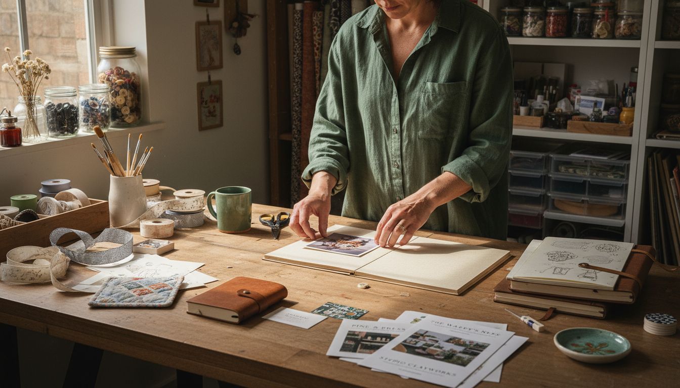 personalized gift making workspace