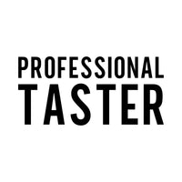 Professional Taster iron-on transfer design: PROFESSIONAL TASTER in black on a white background