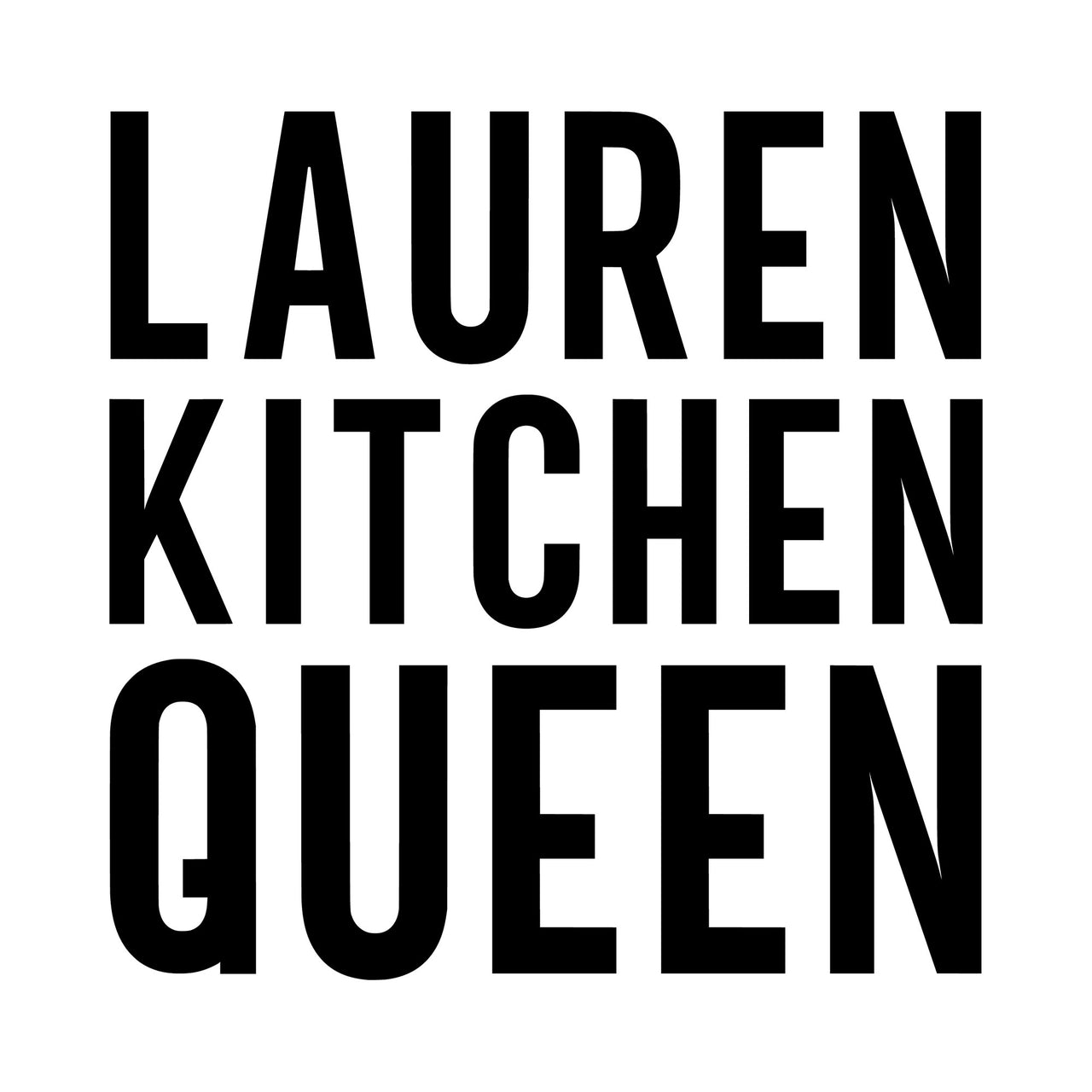 Kitchen Queen Iron-On Transfer - Personalised Name Utensil Crown Design