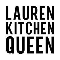 Kitchen Queen Iron-On Transfer - Personalised Name Utensil Crown Design