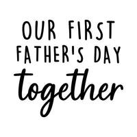Our First Father's Day Together Iron-On Transfer - Baby Bottle & Beer Design