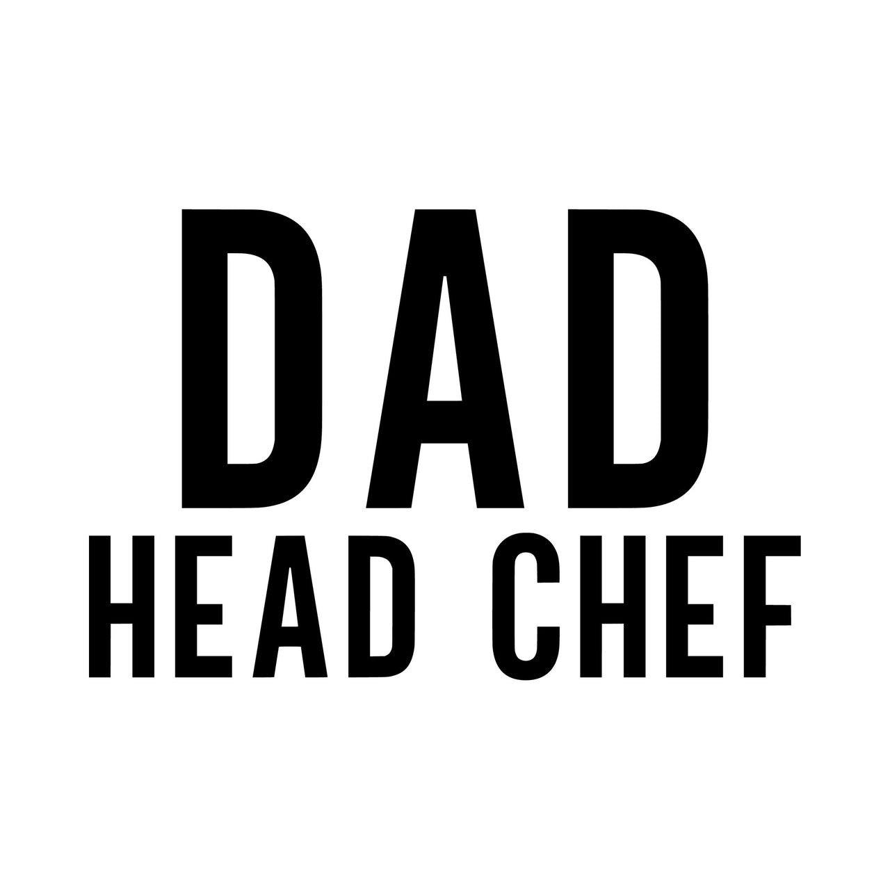 Dad Head Chef Iron-On Transfer - Crown Slogan Design