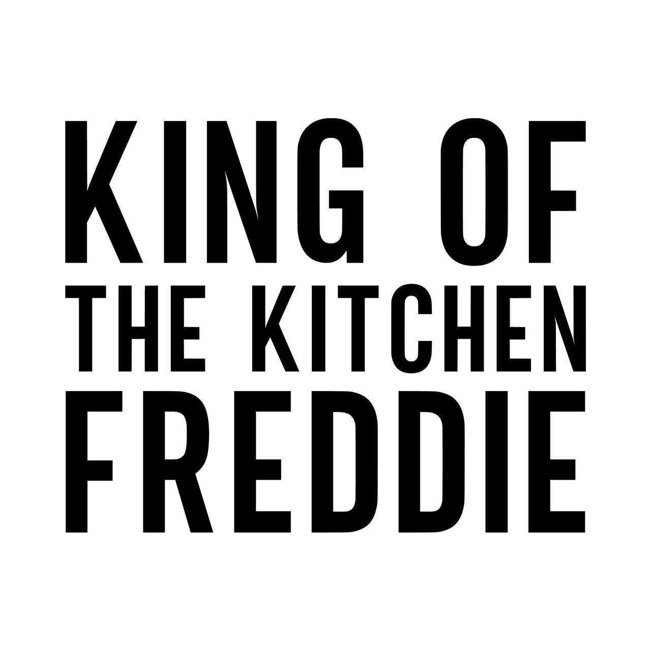 King Of The Kitchen Iron-On Transfer - Personalised Name & Knives Design