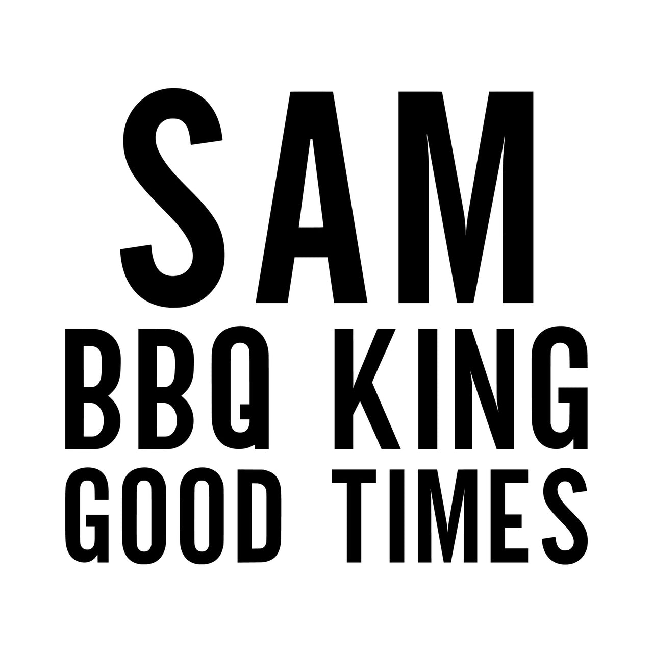 BBQ King Iron-On Transfer - Personalised Name & Crown Design