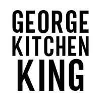 King Of The Kitchen Cleaver Badge Iron-On Transfer