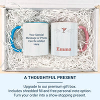 Personalised Cat Mug – Cute Pink Cat Nose Cup with Whiskers Design & Bold Name