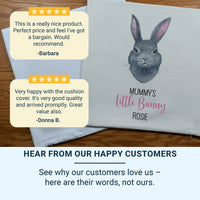 Personalised Bunny Cushion – Custom Kids Pillow With Name | Mummy Gift Idea DENMARY