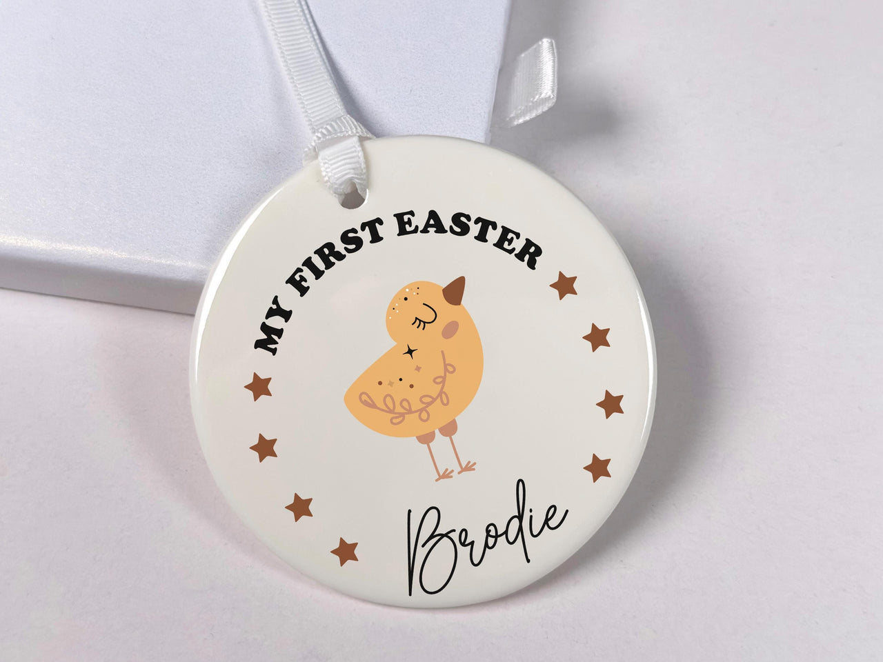 Baby First Easter Ornament - Chick Keepsake with Name for 2025 Spring