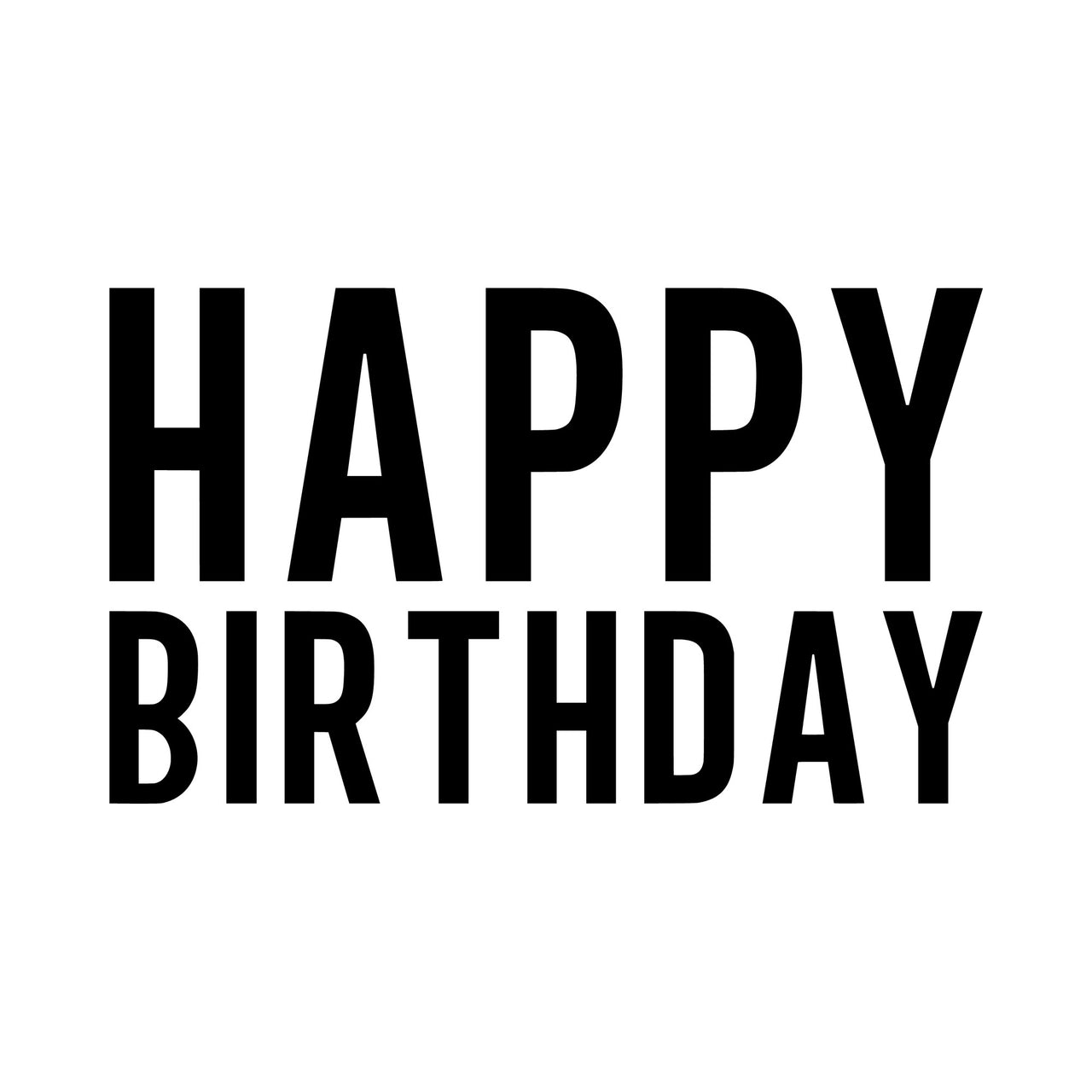 Happy Birthday Script Iron-On Transfer