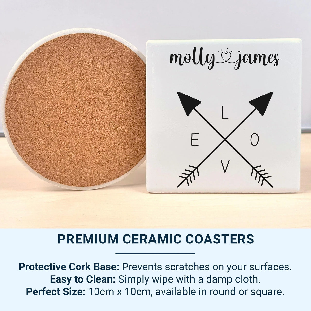 Personalised Couple Mug – Custom Love Arrows Ceramic Coffee Cup | Romantic Wedding Gift