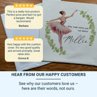 Personalised Ballet Cushion – Custom Ballet Pillow | Girls Bedroom Decor