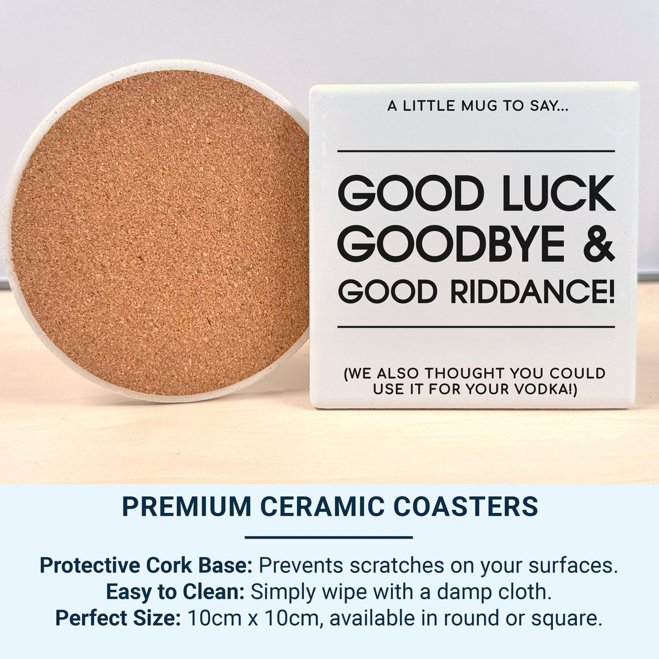 Good Luck, Goodbye and Good Riddance Mug – Hilariously Rude Leaving Gift for Colleagues – New Job Farewell Office Humour