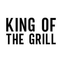 Flat black design in bold condensed capitals reading 'King of the Grill' over two lines, ready to cut in vinyl