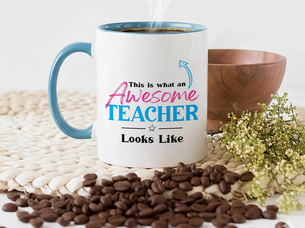 Awesome Teacher Mug – Bold Arrow Design | Fun Classroom Gift for Staff