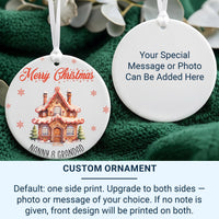 Nanny Grandad Gingerbread Ornament - Snowflake Keepsake for Christmas Tree