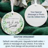 Retirement Floral Ornament - Elegant Wreath Keepsake with Name & Message