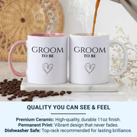 Bride_to_Be Mug – Minimal Heart Sketch Engagement Gift – Bridal Shower Tea Cup for Hen Weekend, Proposal and Wedding Prep