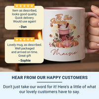 Tis the Season Personalised Pumpkin_Spice Mug – Name with Autumn Drink, Pumpkins & Leaves – Cosy Fall Gift