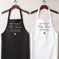 Personalized Wedding Apron – Custom Name, Adjustable Cotton & Durable Polyester Blend