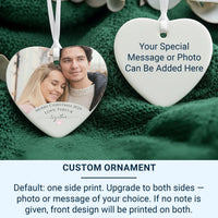 Customisable Love Heart Photo Ceramic Ornament - A Romantic Anniversary Gift for Couples
