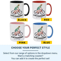 Cycologist Personalised Mug – Funny Cycling Gift – Custom Name Bike Design for Cyclists, Commuters and Weekend Riders