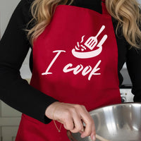 Personalised Couple Aprons - Matching His and Hers Adjustable Neck Strap Apron