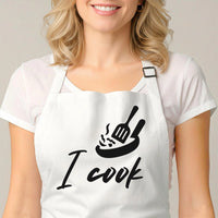 Personalised Couple Aprons - Matching His and Hers Adjustable Neck Strap Apron