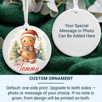 Gingerbread Santa Ornament - Festive Keepsake with Name for Christmas Tree