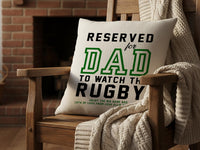 Personalised Dad Cushion - Rugby Message with Children's Names