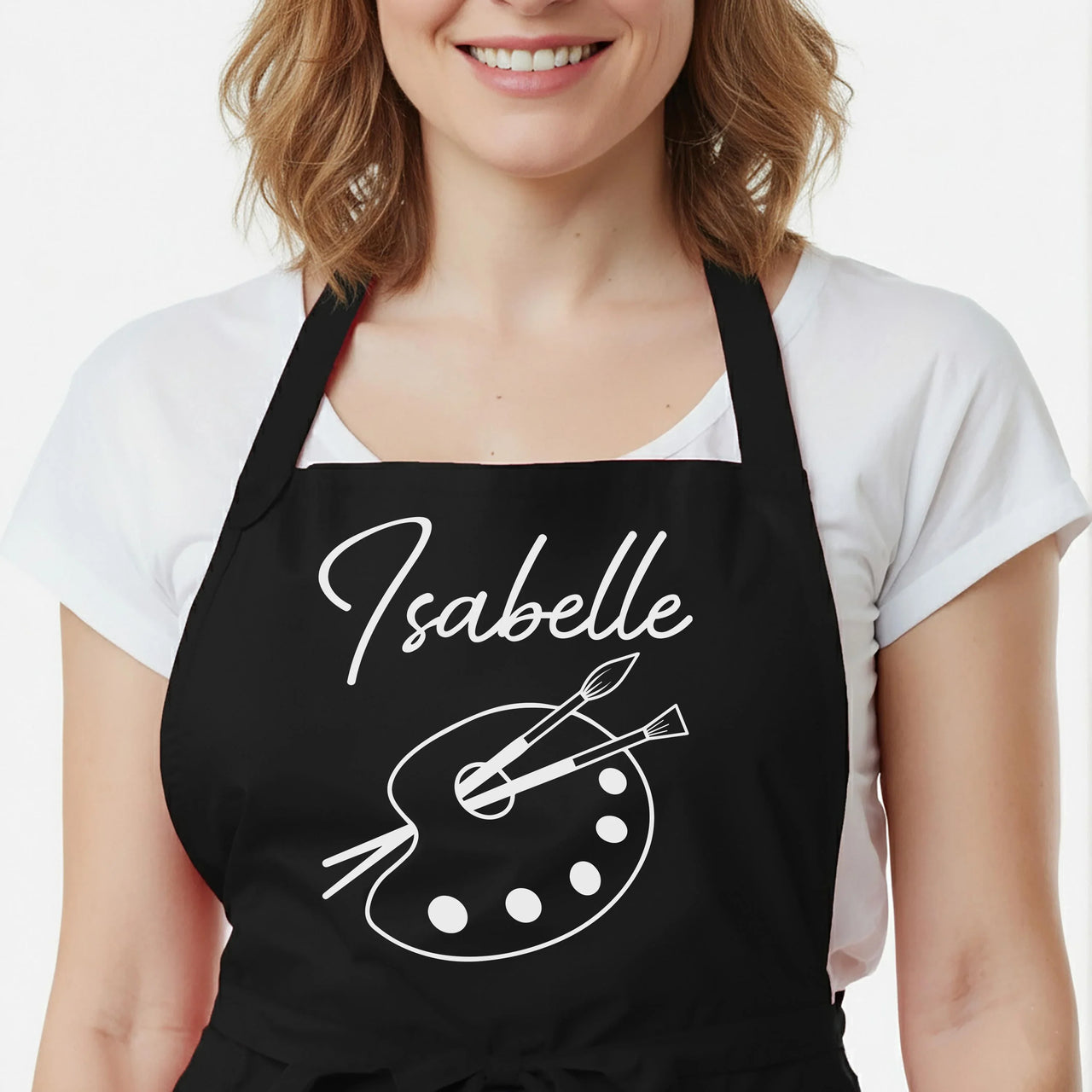 Personalised Painting Apron - Custom Name, Adjustable Fabric, Durable Cotton Blend