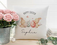 Personalised Easter Bunny Cushion with Name - Playful Spring Keepsake for Children and Family Homes