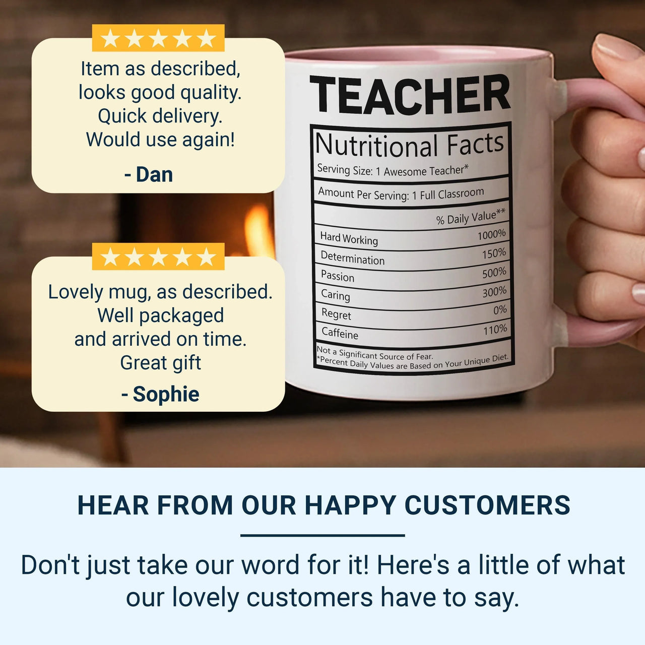 Teacher Appreciation Mug – Funny Teacher Gift | Personalised Ceramic Coffee Cup