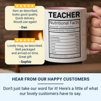 Teacher Appreciation Mug – Funny Teacher Gift | Personalised Ceramic Coffee Cup