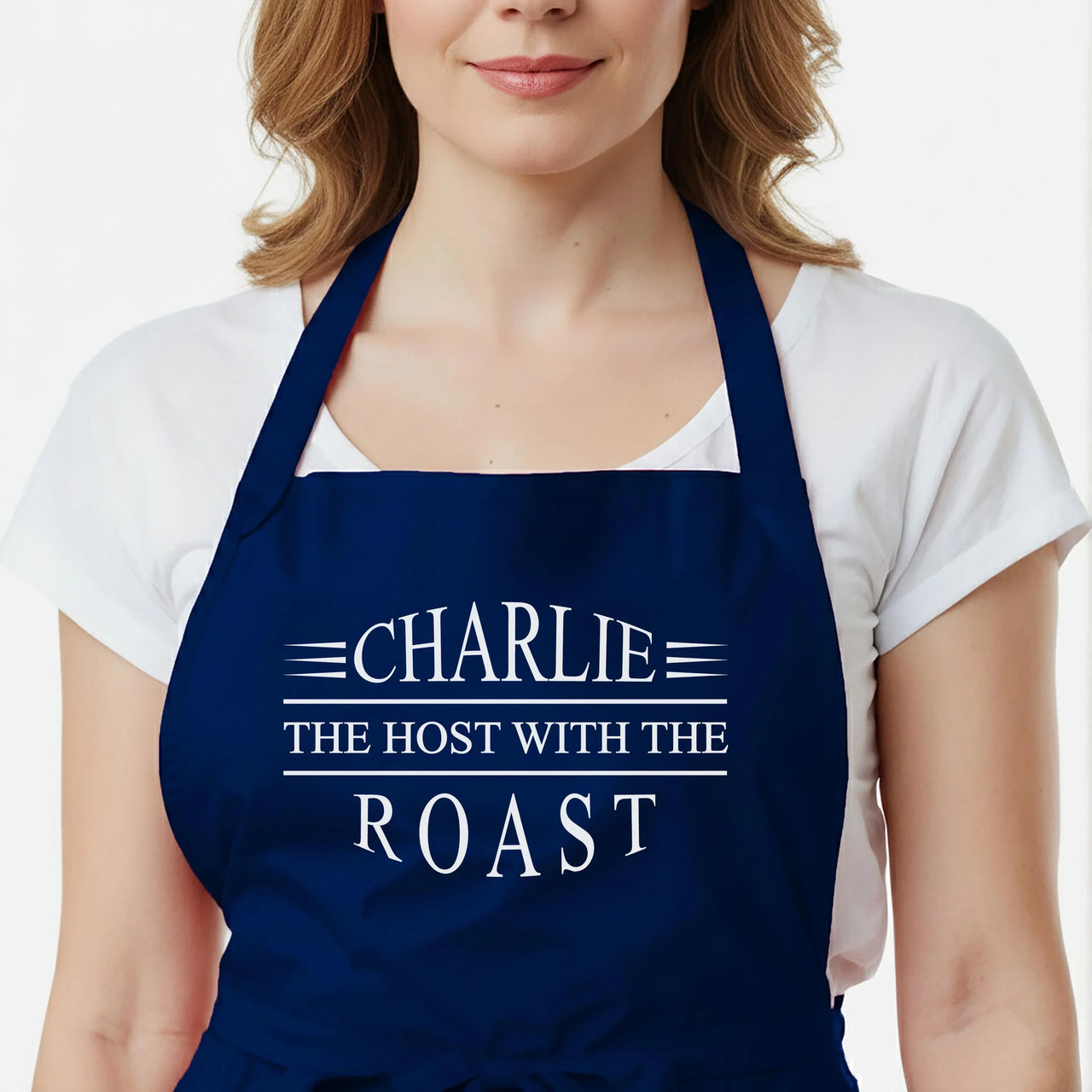 Personalised Holiday Apron - Custom Name & Funny Christmas Quote, Durable Cotton Blend