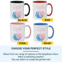 Love Yourself Mug – Motivational Ceramic Coffee Cup with Botanical Art