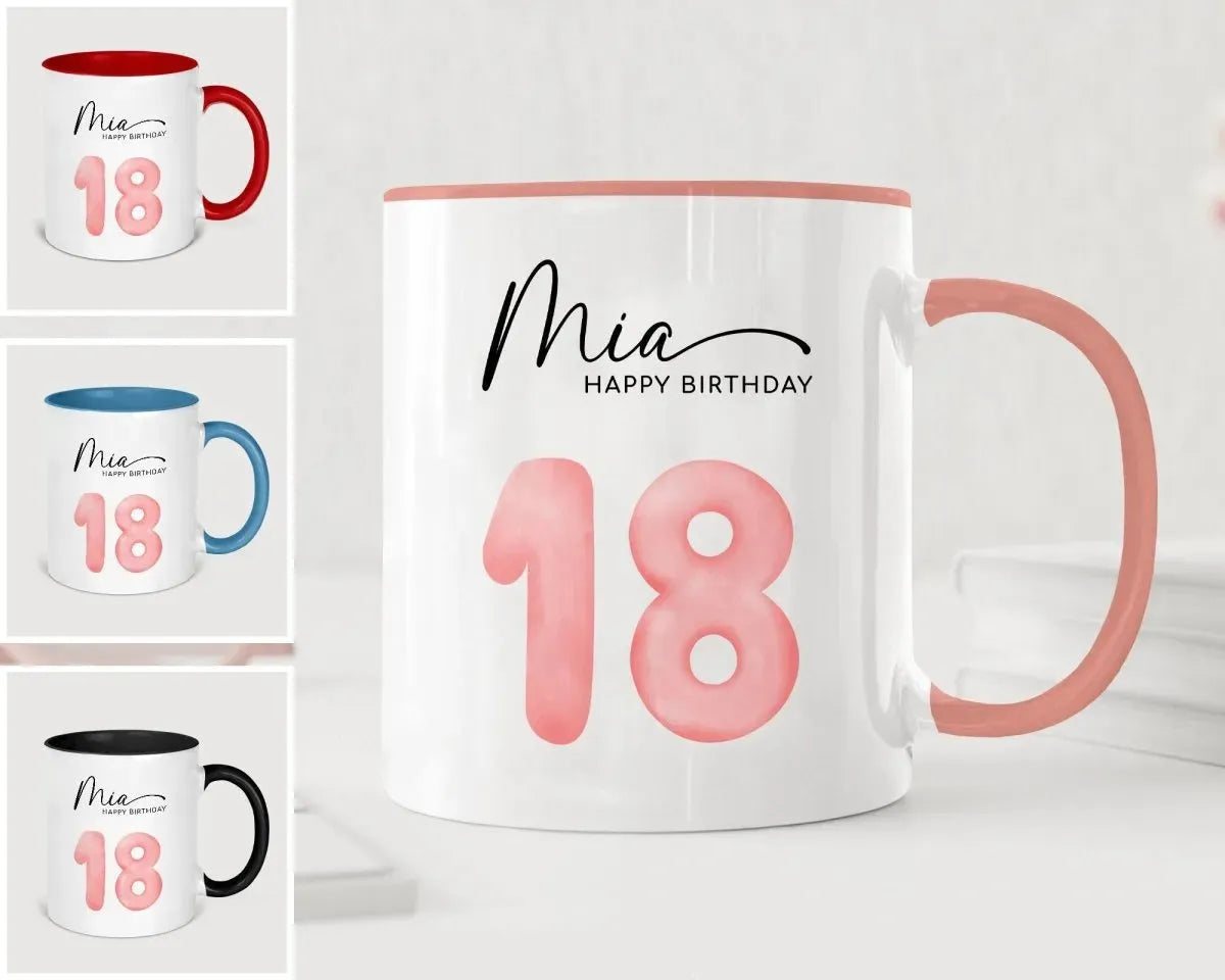 18th Birthday Celebration Mug - Gift for Her - Special Milestone Keepsake - DENMARY