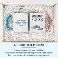Geography Rocks Teacher Mug - Funny Subject Gift with Smiling “Rocks” - End of Term Thank-You and Staffroom Laughs