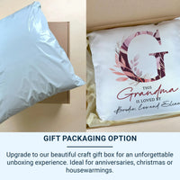 Personalised Grandma Cushion – Floral Letter Cushion With Custom Names | Soft Touch Cover DENMARY