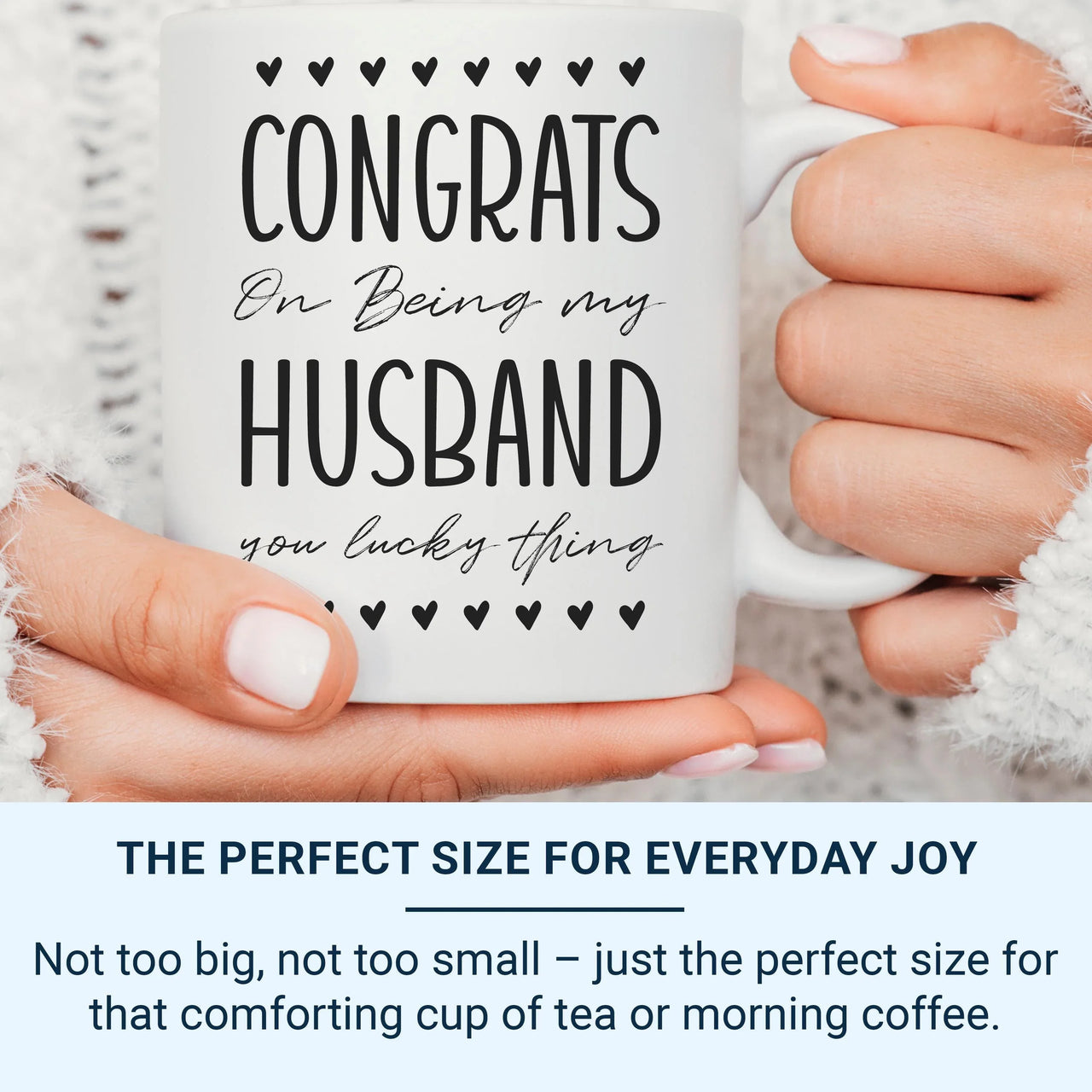 Funny Husband Mug – Romantic Anniversary Gift | Ceramic Coffee Cup with Heart Design