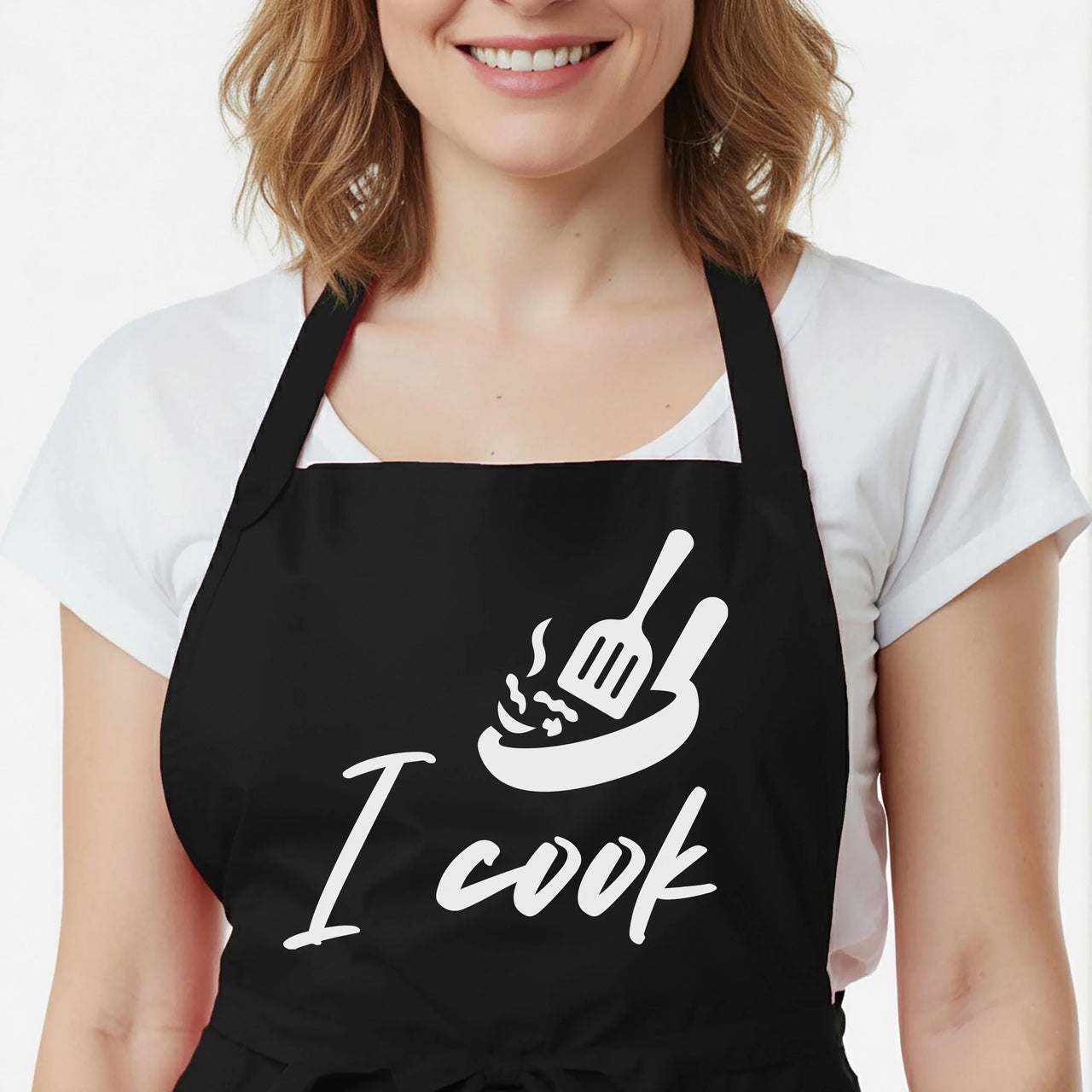 Personalised Couple Aprons - Matching His and Hers Adjustable Neck Strap Apron