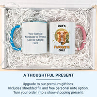 Dad’s Favourite Child Dog Mug – Personalised Pet Photo and Bone Icon – Father’s Day Dog Dad, Birthday and Pet Lover Gift