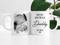 Happy First Father's Day as My Daddy Personalised Photo Mug