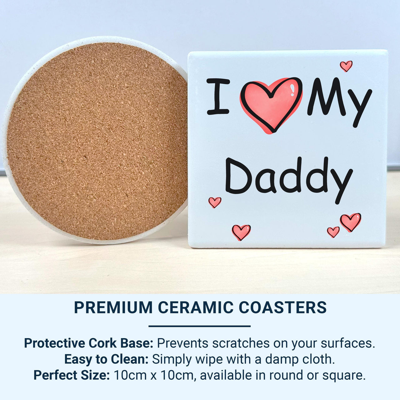 I Love My Daddy Mug _ Personalised Fathers Day Gift from Kids with Heart Design