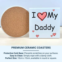 I Love My Daddy Mug _ Personalised Fathers Day Gift from Kids with Heart Design