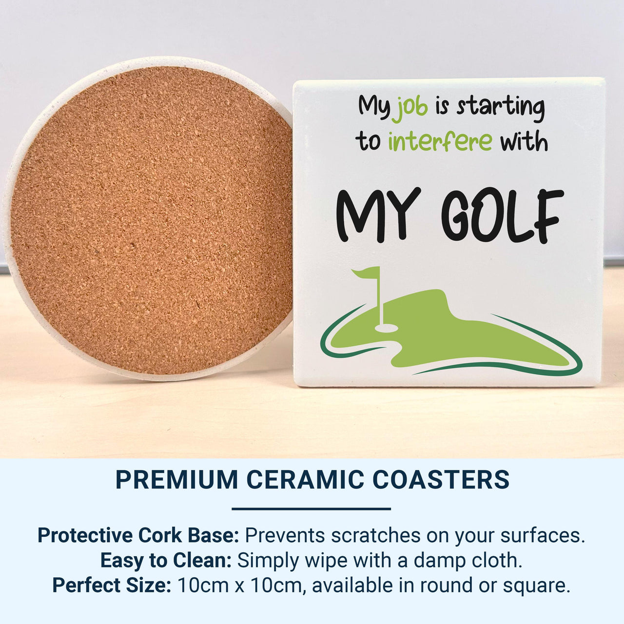 My Job Interfering With Golf Mug – Funny Golfer Gift – Humour Cup for Golf Lovers, Tee Time and Retirement